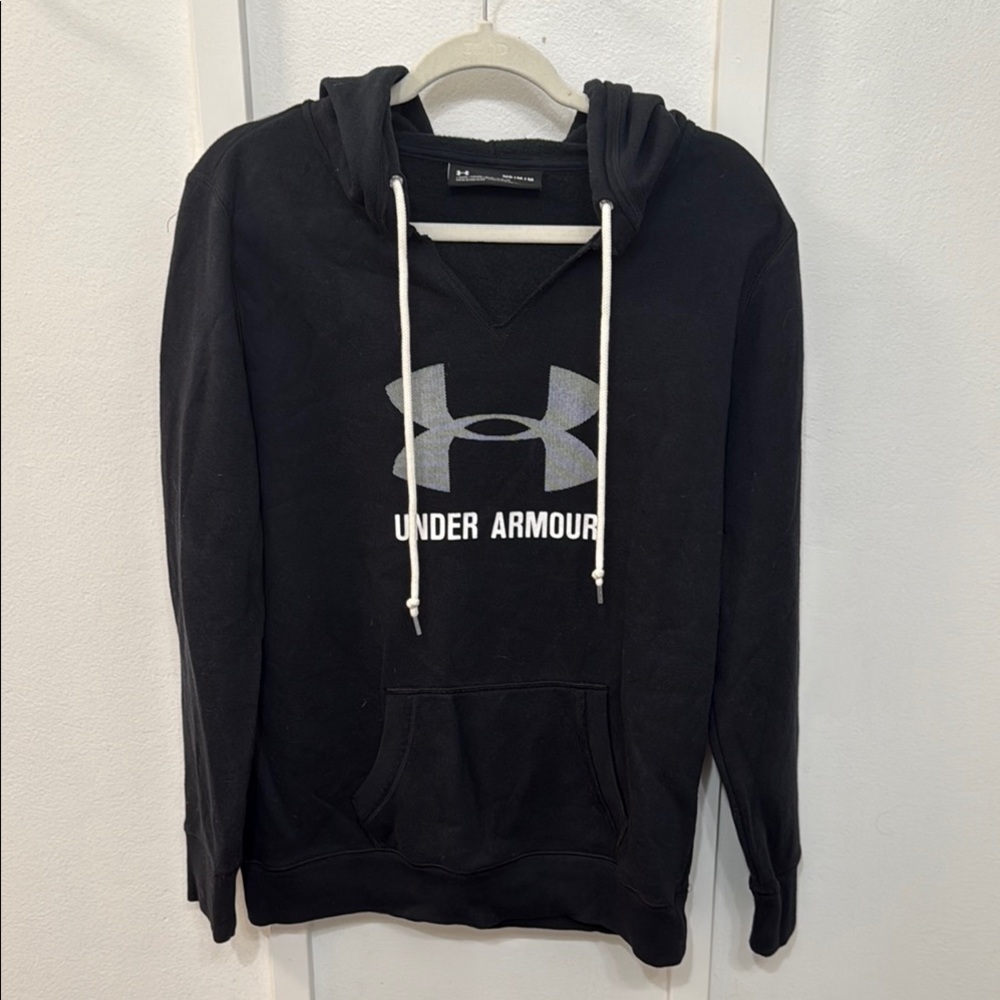 Under Armour Black Hoodie with White Logo